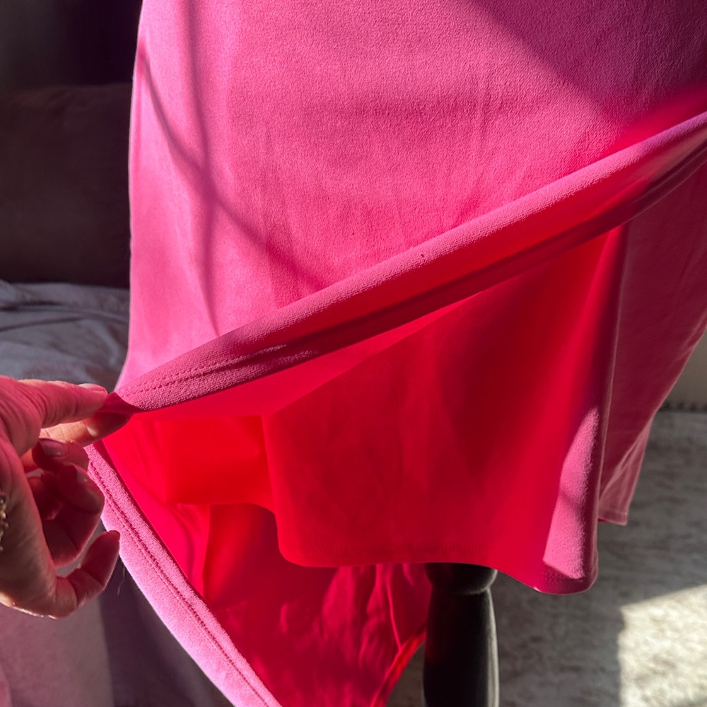 Planet Gold Vibrant Pink Asymmetrical Dress - Picture 3 of 5